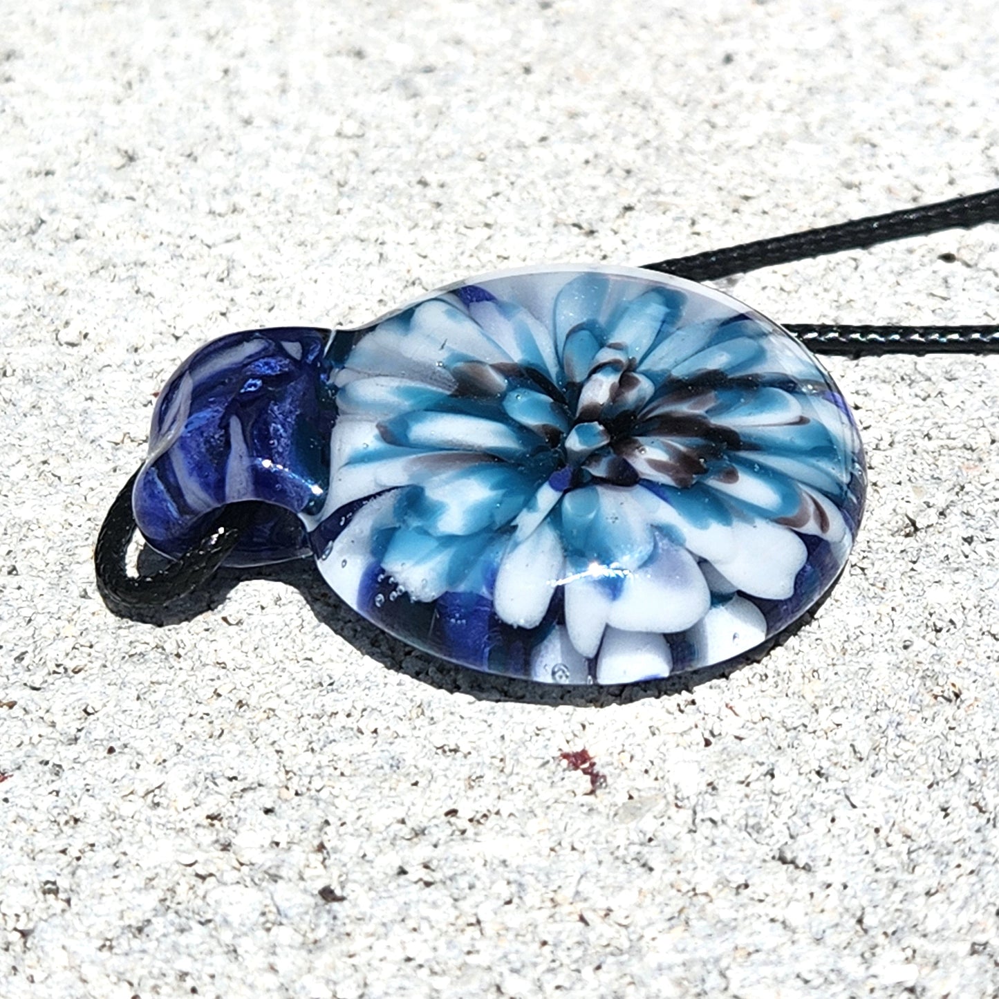 Heady blown glass pendant necklace DragonFireGlass