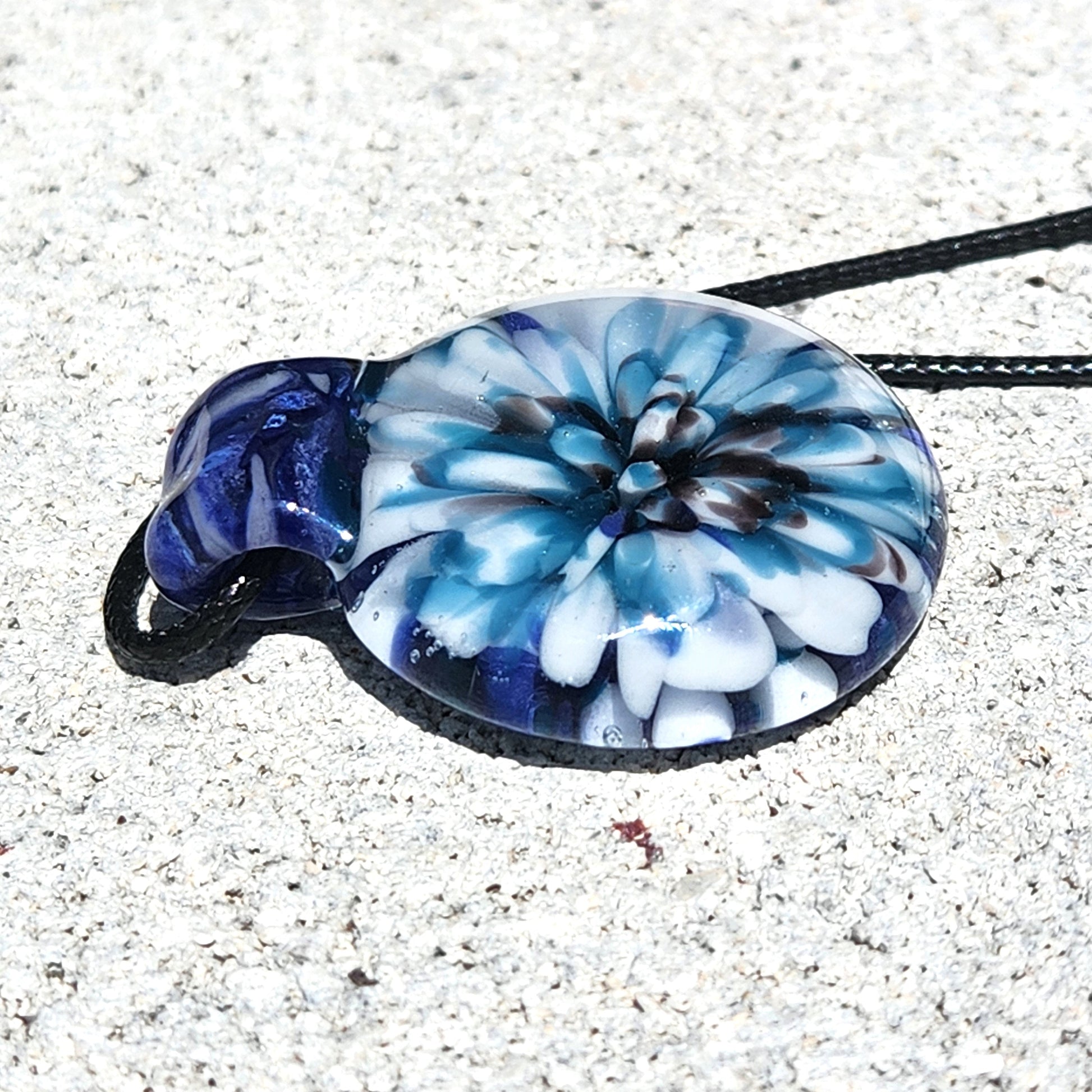 Heady blown glass pendant necklace DragonFireGlass