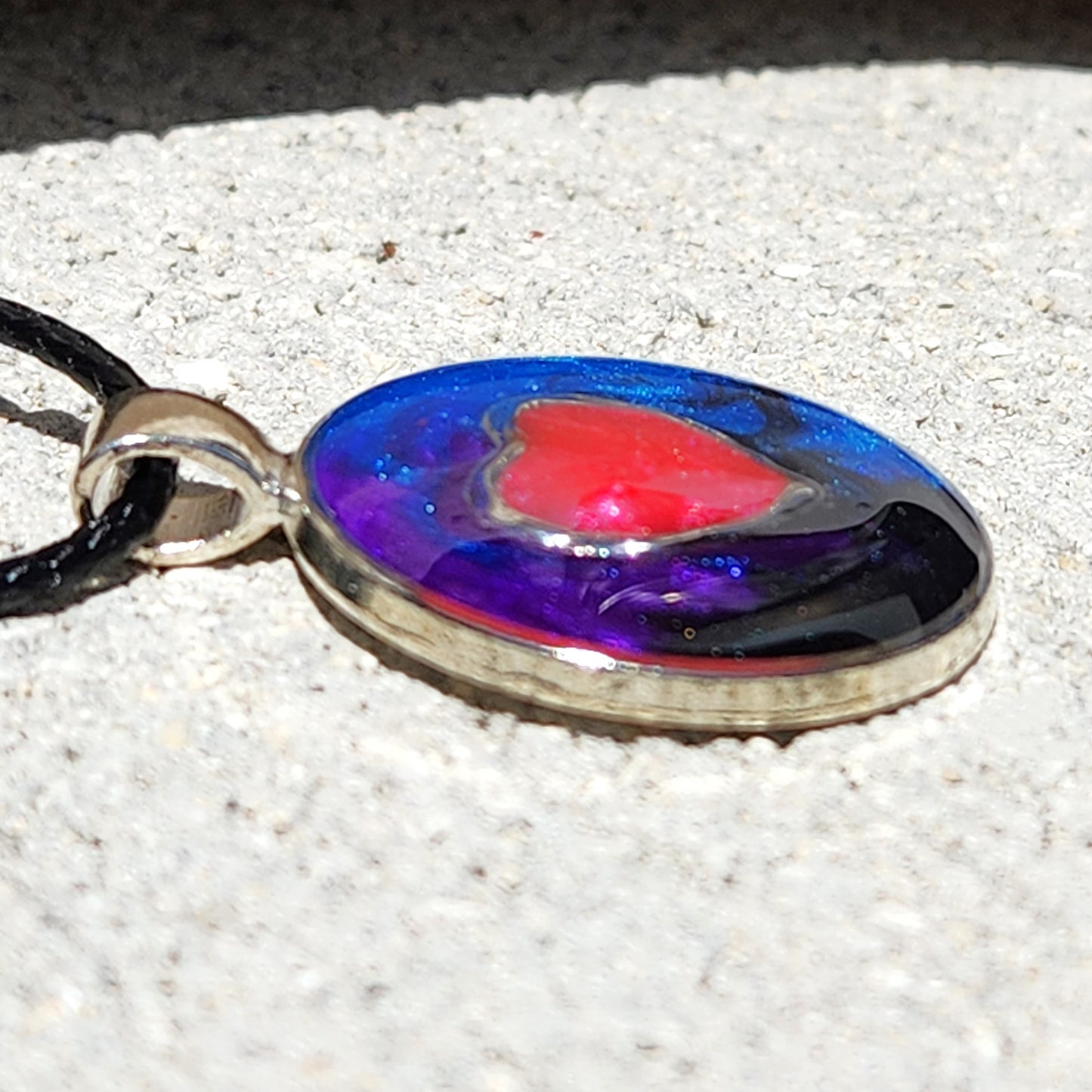 Heartfelt Love Resin Pendant with Heart-Shaped Insert DragonFireGlass