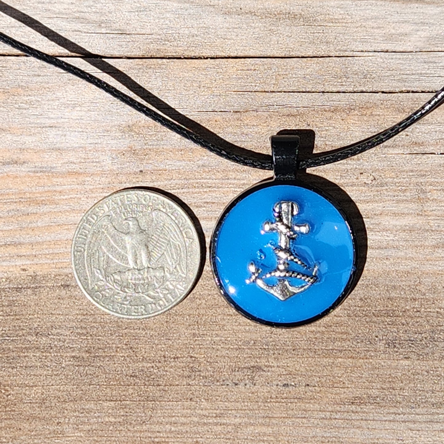 Nautical Anchor Resin Pendant with Maritime Flair DragonFireGlass