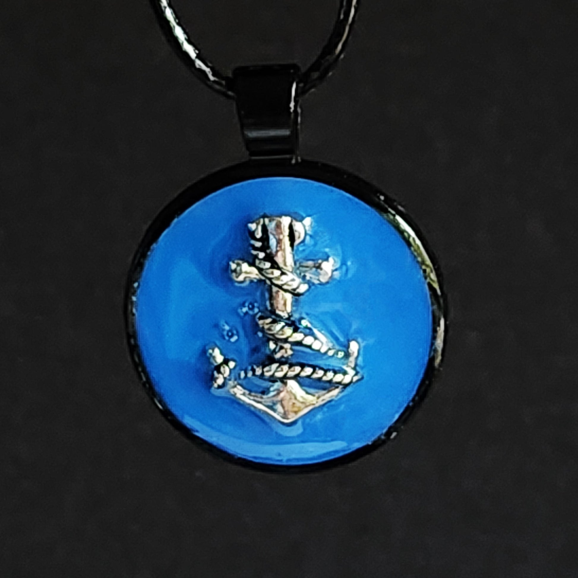 Nautical Anchor Resin Pendant with Maritime Flair DragonFireGlass