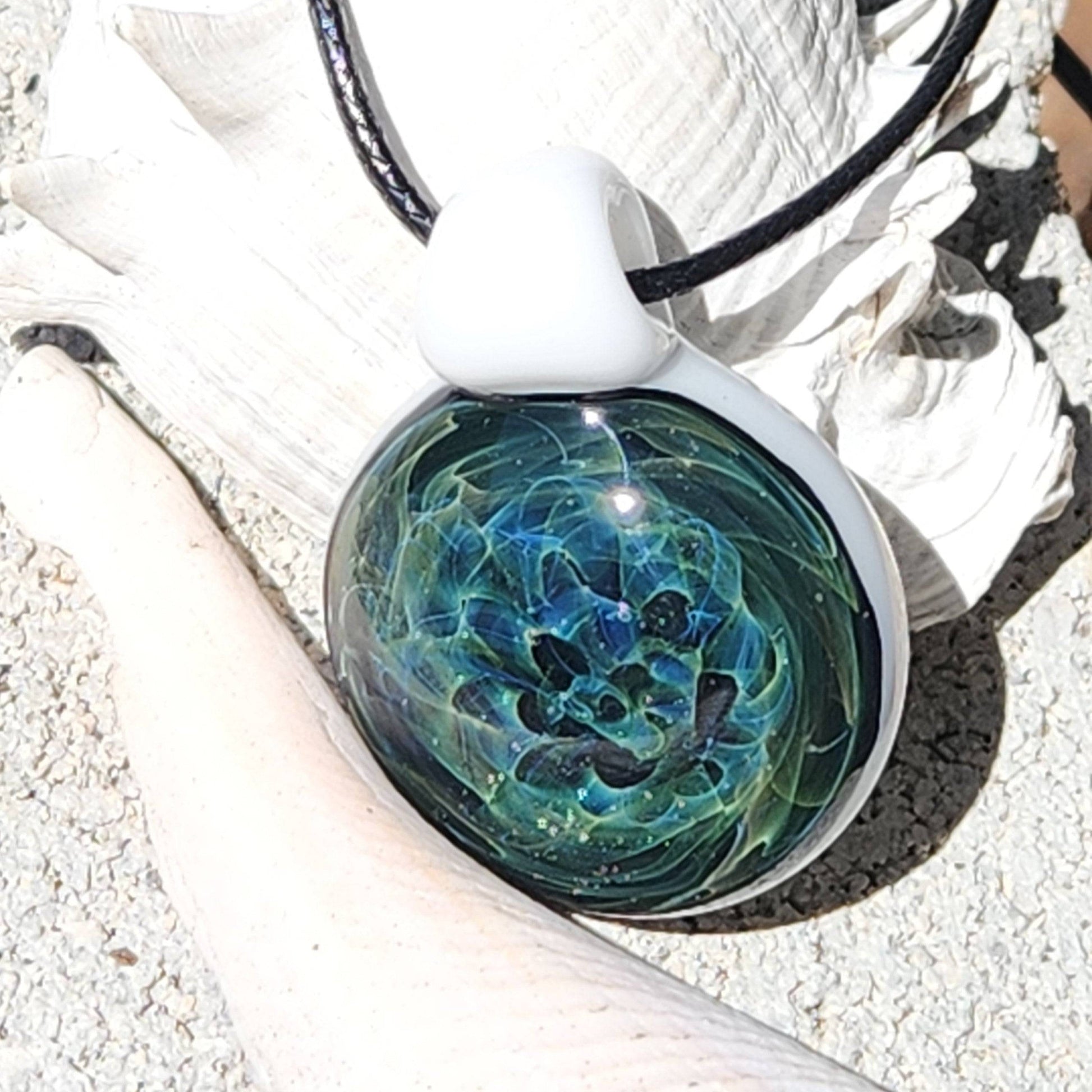 Small Hand Blown Glass Pendant DragonFireGlass