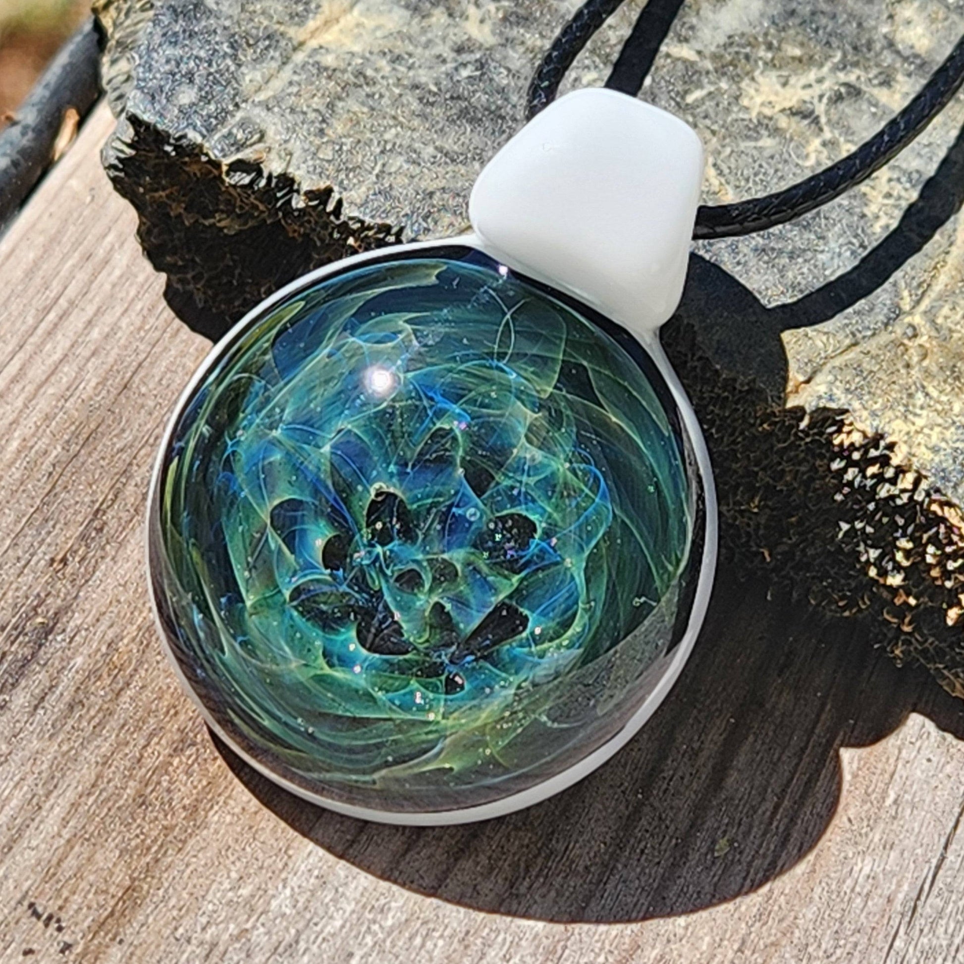 Small Hand Blown Glass Pendant DragonFireGlass