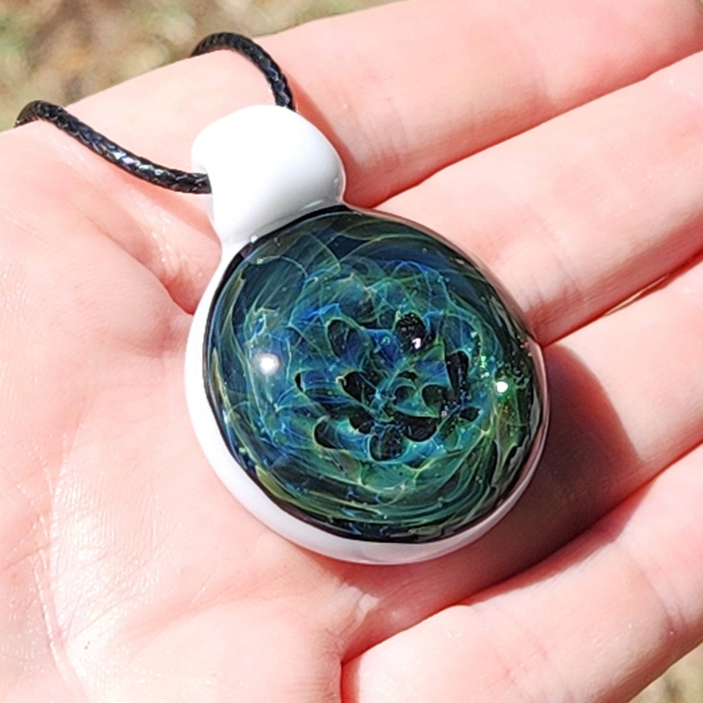 Small Hand Blown Glass Pendant DragonFireGlass