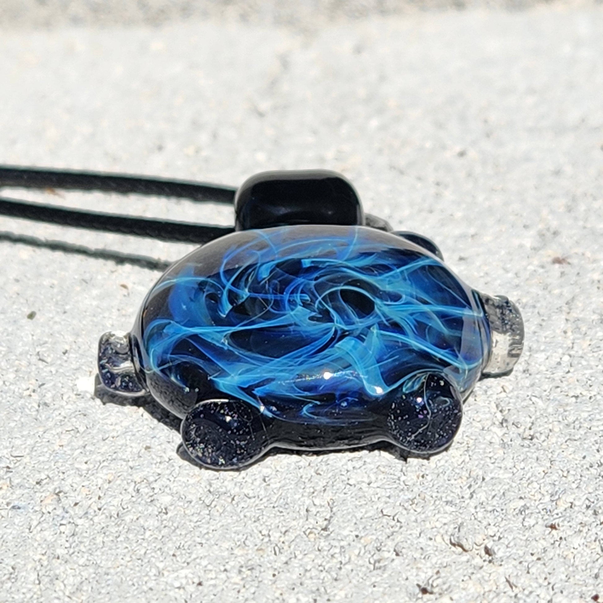 UV Glass Pendant Necklace, Galaxy Glass Pendant DragonFireGlass