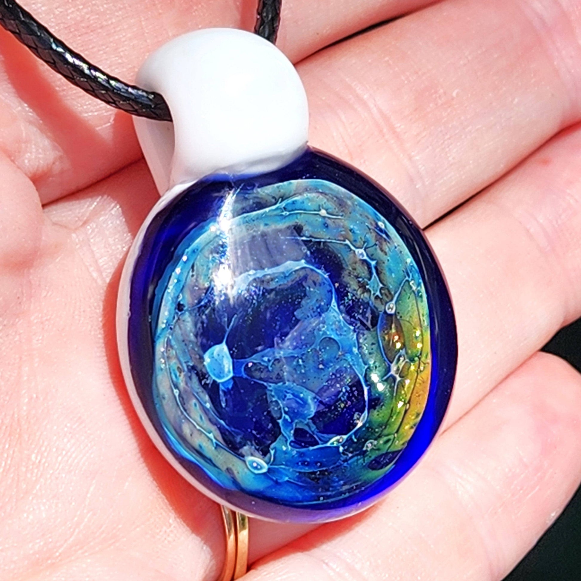 Unique Blown Glass Pendant DragonFireGlass