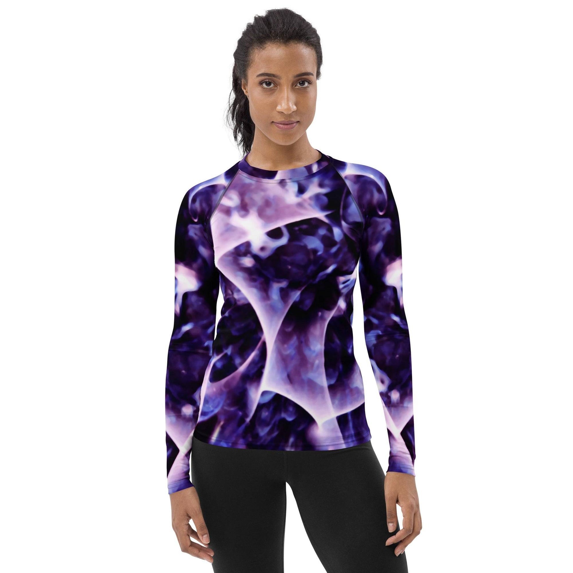 Women's Rash Guard - Cosmic Dreams DragonFireGlass