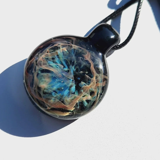 video of a glass pendant