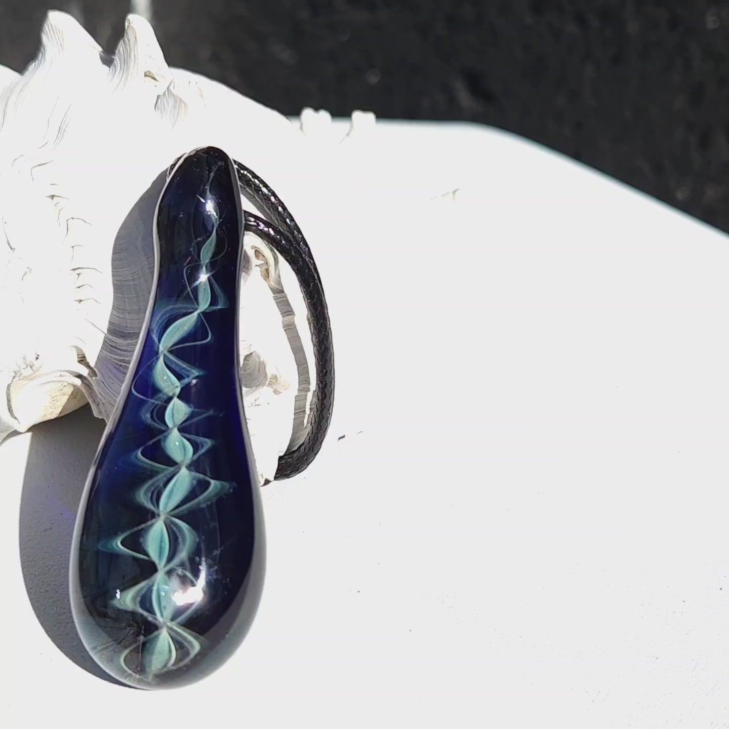 Video of Glass Pendant Necklace by DragonFire Glass
