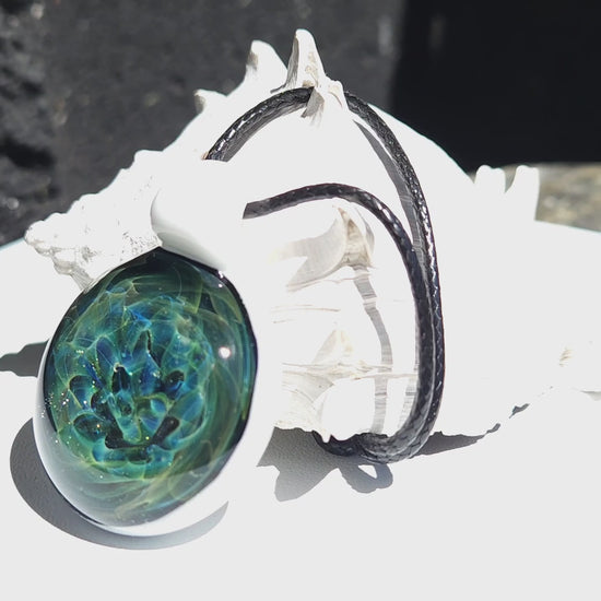 Small Hand Blown Glass Pendant DragonFireGlass