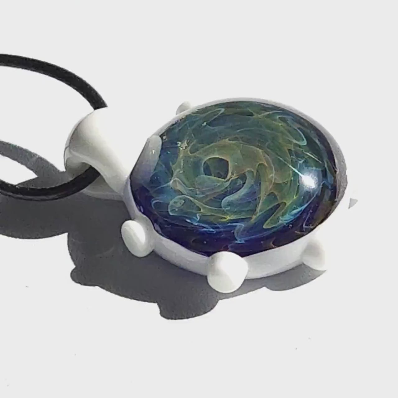 Glass pendant necklace, Blown glass jewelry, Heady glass